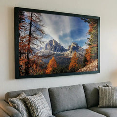 Majestic Autumn Peaks - Alpine Mountain Scenery (Premium Glass Frame)