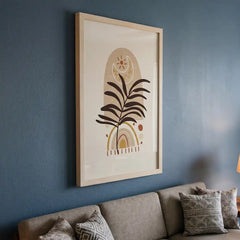 Celestial Boho Botanical - Premium Glass Framed Wall Art