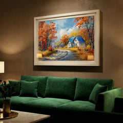 Autumn Retreat - Colorful Nature Scenery (Premium Glass Frame)