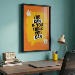 The Power of Thought - Confidence Quote Art (Premium Glass Frame)