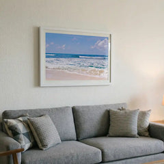 Ocean Breeze - Sunny Beach & Waves Scenery (Premium Glass Frame)
