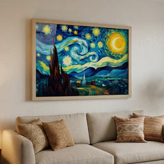 Starry Night Dreams - Van Gogh Inspired Classic (Premium Glass Frame)