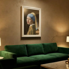 Girl with a Pearl Earring by Vermeer - Premium Glass Framed Wall Art