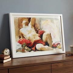 John Singer Sargent Figure Study - Premium Glass Framed Wall Art