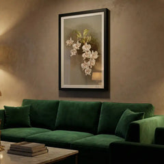 H.G. Moon Cascading White Orchid - Premium Glass Framed Wall Art
