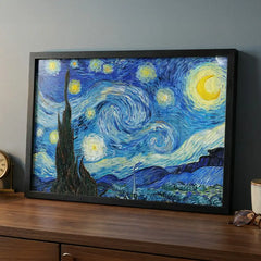 The Starry Night - Classic Van Gogh Masterpiece (Premium Glass Frame)