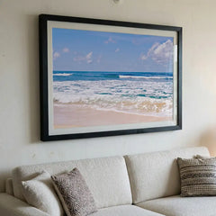 Ocean Breeze - Sunny Beach & Waves Scenery (Premium Glass Frame)