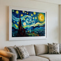 Starry Night Dreams - Van Gogh Inspired Classic (Premium Glass Frame)