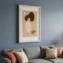 Modern Boho Minimalist - Premium Glass Framed Wall Art