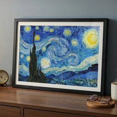 The Starry Night - Classic Van Gogh Masterpiece (Premium Glass Frame)