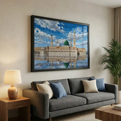 Al-Masjid an-Nabawi - Madina Islamic Art (Premium Glass Frame)