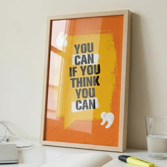 The Power of Thought - Confidence Quote Art (Premium Glass Frame)