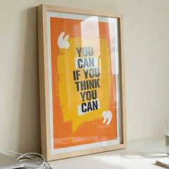 The Power of Thought - Confidence Quote Art (Premium Glass Frame)
