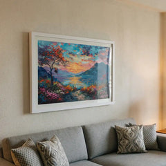 Radiant Sunset - Colorful Nature Scenery (Premium Glass Frame)