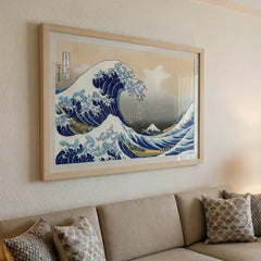 The Great Wave by Hokusai - Premium Glass Framed Wall Art