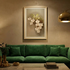 H.G. Moon Cascading White Orchid - Premium Glass Framed Wall Art