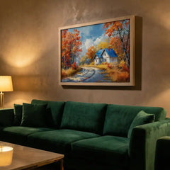 Autumn Retreat - Colorful Nature Scenery (Premium Glass Frame)