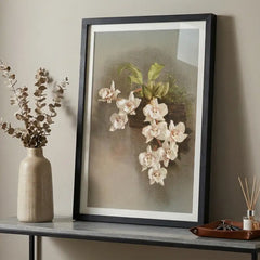 H.G. Moon Cascading White Orchid - Premium Glass Framed Wall Art