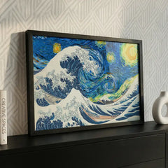 The Starry Wave - Iconic Fusion Masterpiece (Premium Glass Frame)