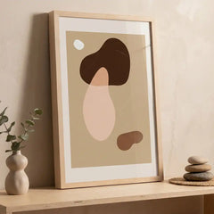 Modern Boho Minimalist - Premium Glass Framed Wall Art