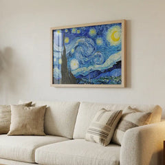 The Starry Night - Classic Van Gogh Masterpiece (Premium Glass Frame)