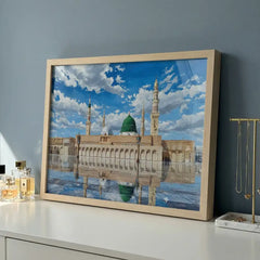 Al-Masjid an-Nabawi - Madina Islamic Art (Premium Glass Frame)