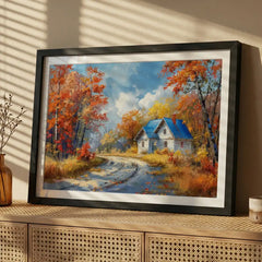 Autumn Retreat - Colorful Nature Scenery (Premium Glass Frame)