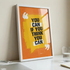 The Power of Thought - Confidence Quote Art (Premium Glass Frame)