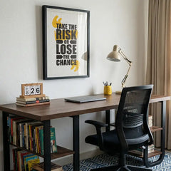 Take The Risk - Motivational Typography Art (Premium Glass Frame)