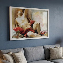 John Singer Sargent Figure Study - Premium Glass Framed Wall Art