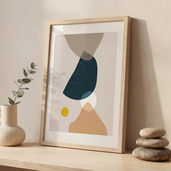 Modern Boho Geometric - Premium Glass Framed Wall Art