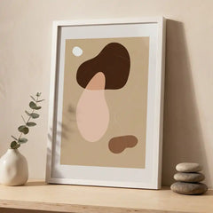 Modern Boho Minimalist - Premium Glass Framed Wall Art