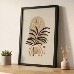 Celestial Boho Botanical - Premium Glass Framed Wall Art