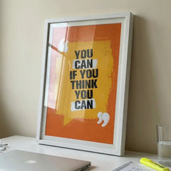 The Power of Thought - Confidence Quote Art (Premium Glass Frame)