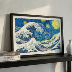 The Starry Wave - Iconic Fusion Masterpiece (Premium Glass Frame)