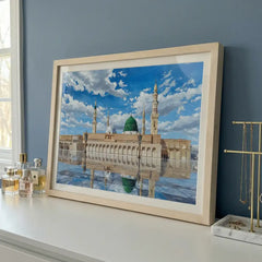 Al-Masjid an-Nabawi - Madina Islamic Art (Premium Glass Frame)