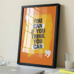 The Power of Thought - Confidence Quote Art (Premium Glass Frame)