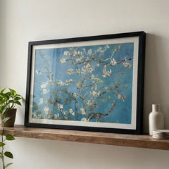 Almond Blossom - Classic Van Gogh Floral Art (Premium Glass Frame)