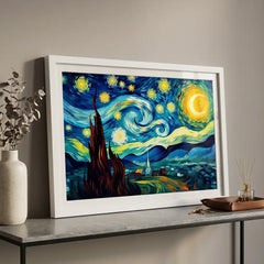 Starry Night Dreams - Van Gogh Inspired Classic (Premium Glass Frame)