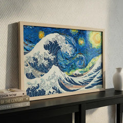 The Starry Wave - Iconic Fusion Masterpiece (Premium Glass Frame)