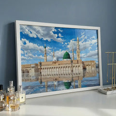 Al-Masjid an-Nabawi - Madina Islamic Art (Premium Glass Frame)