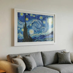 The Starry Night - Classic Van Gogh Masterpiece (Premium Glass Frame)