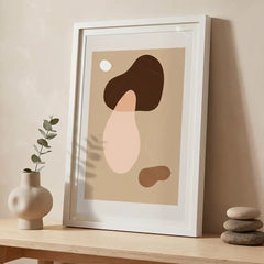 Modern Boho Minimalist - Premium Glass Framed Wall Art