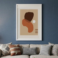 Earthy Boho Organic Shapes - Premium Glass Framed Wall Art