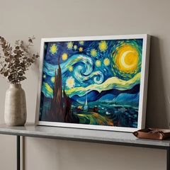 Starry Night Dreams - Van Gogh Inspired Classic (Premium Glass Frame)