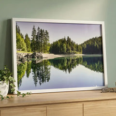 Alpine Reflection - Serene Forest Lake Scenery (Premium Glass Frame)