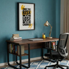 Take The Risk - Motivational Typography Art (Premium Glass Frame)