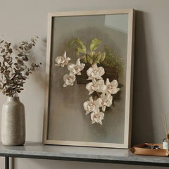 H.G. Moon Cascading White Orchid - Premium Glass Framed Wall Art