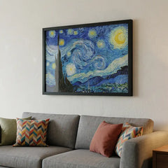 The Starry Night - Classic Van Gogh Masterpiece (Premium Glass Frame)