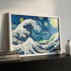 The Starry Wave - Iconic Fusion Masterpiece (Premium Glass Frame)